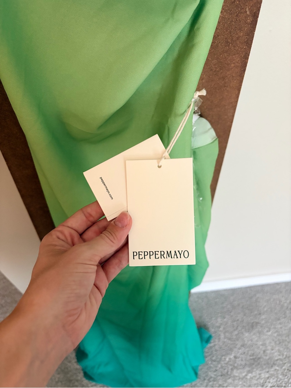 Peppermayo Green Ombre Slip Maxi Dress - Picture 3 of 3